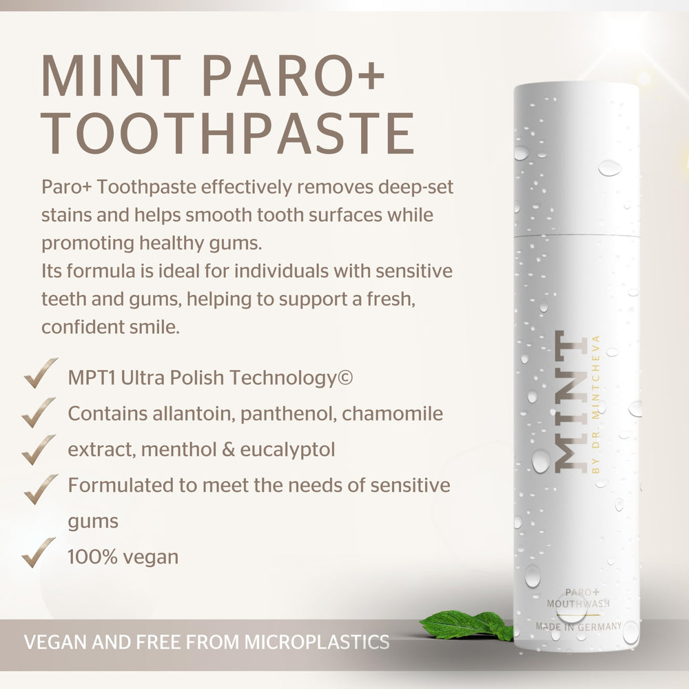 100% microplastic-free seal on toothpaste packaging