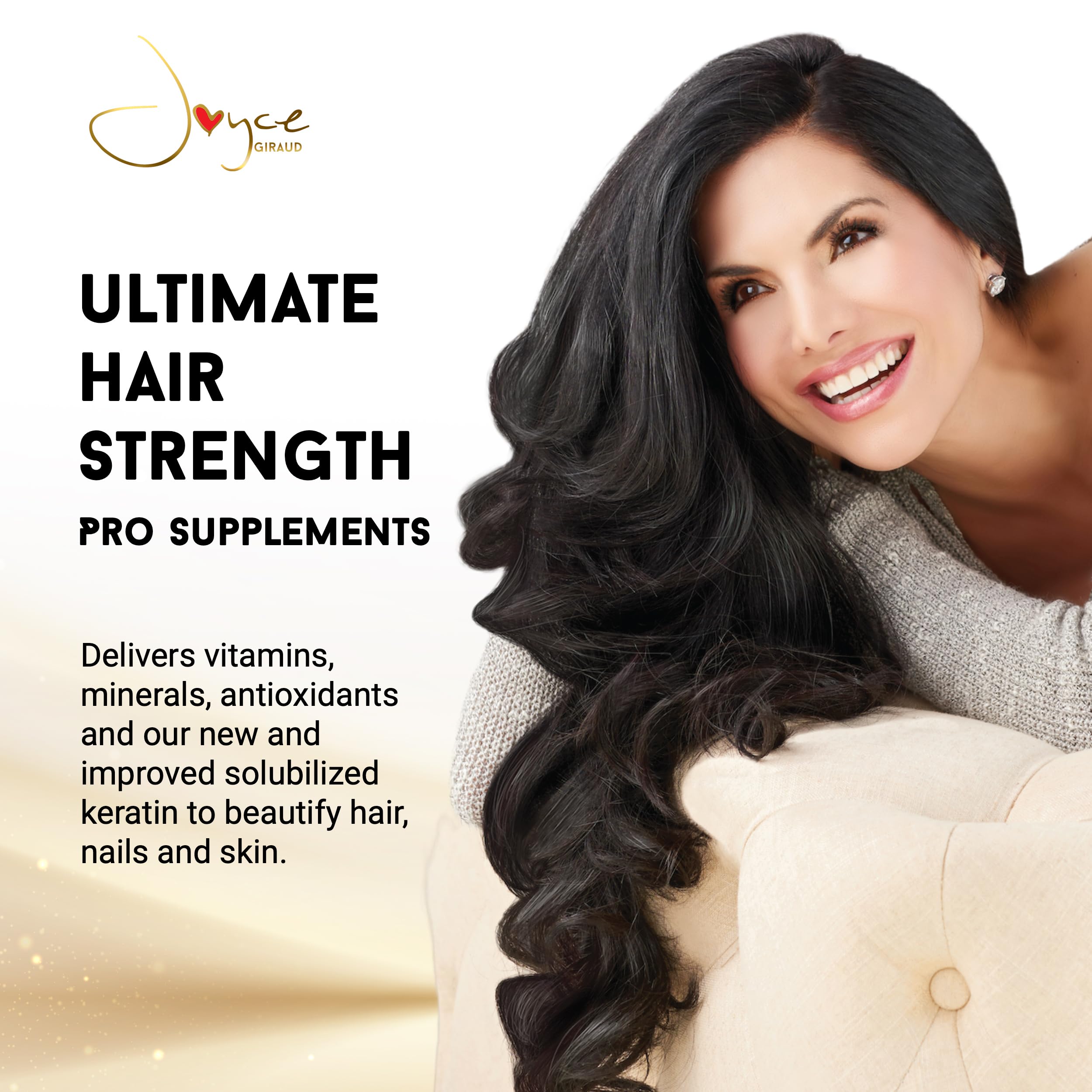 Front view of Miracle Elixir Collection packaging emphasizing hair strength and 90-day supply