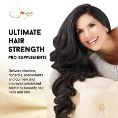 Front view of Miracle Elixir Collection packaging emphasizing hair strength and 90-day supply