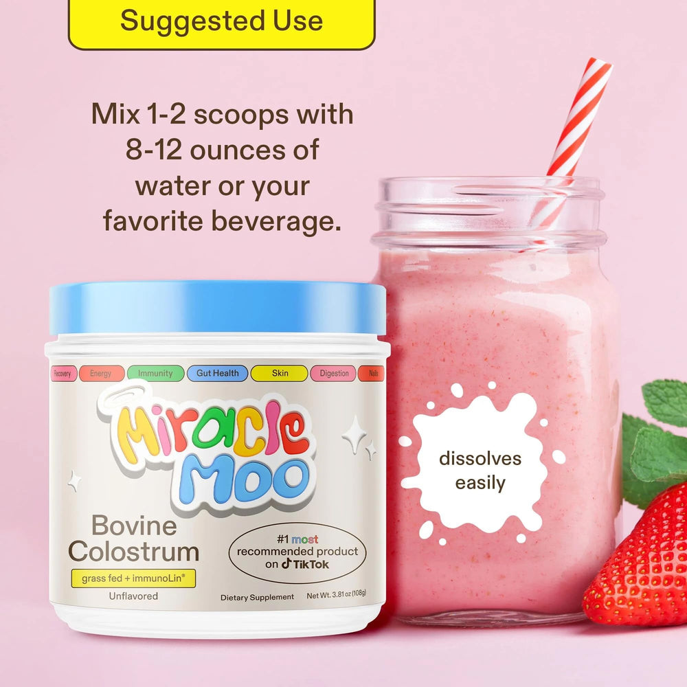 Gut health benefits from Miracle Moo colostrum and ImmunoLin