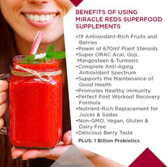 Per-serving 670 mg heart-healthy plant sterols in Miracle Reds