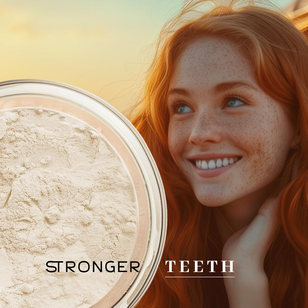 Ground cinnamon oil droplets among tooth powder ingredients