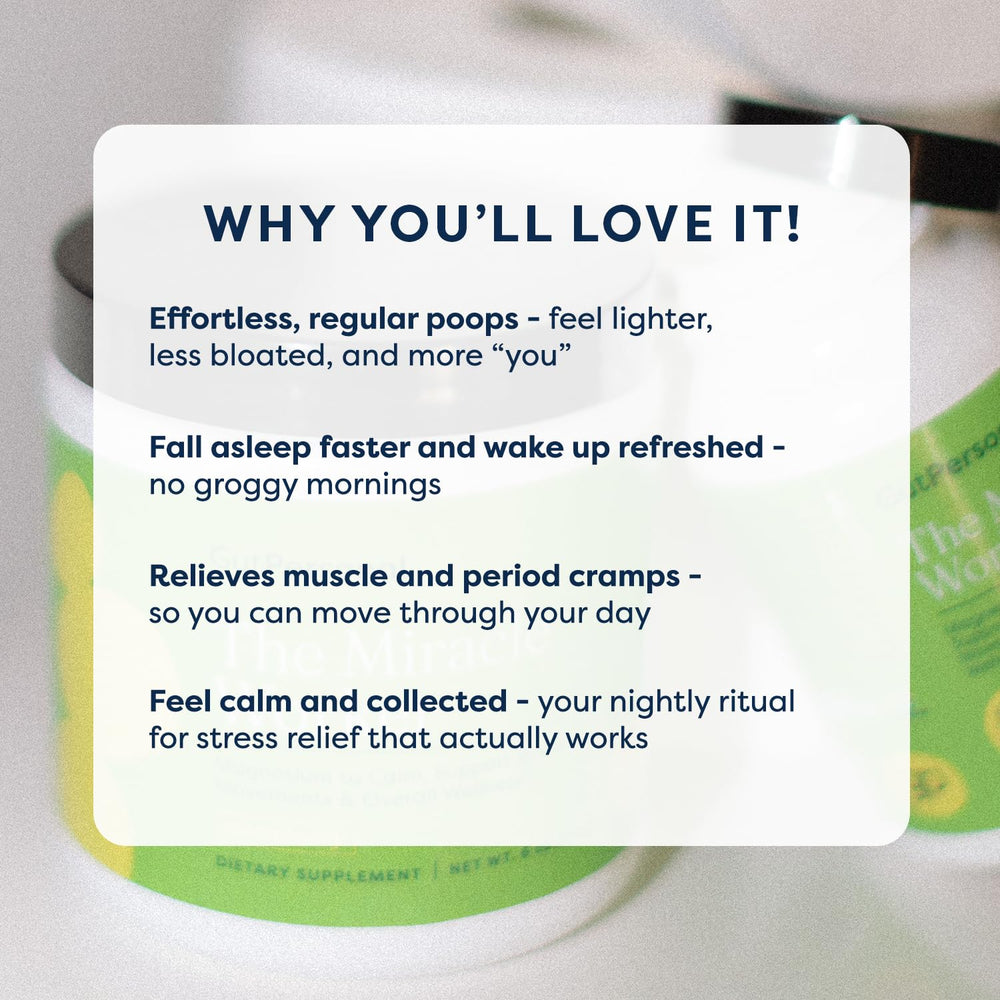 Product label for The Miracle Worker Magnesium Capsules