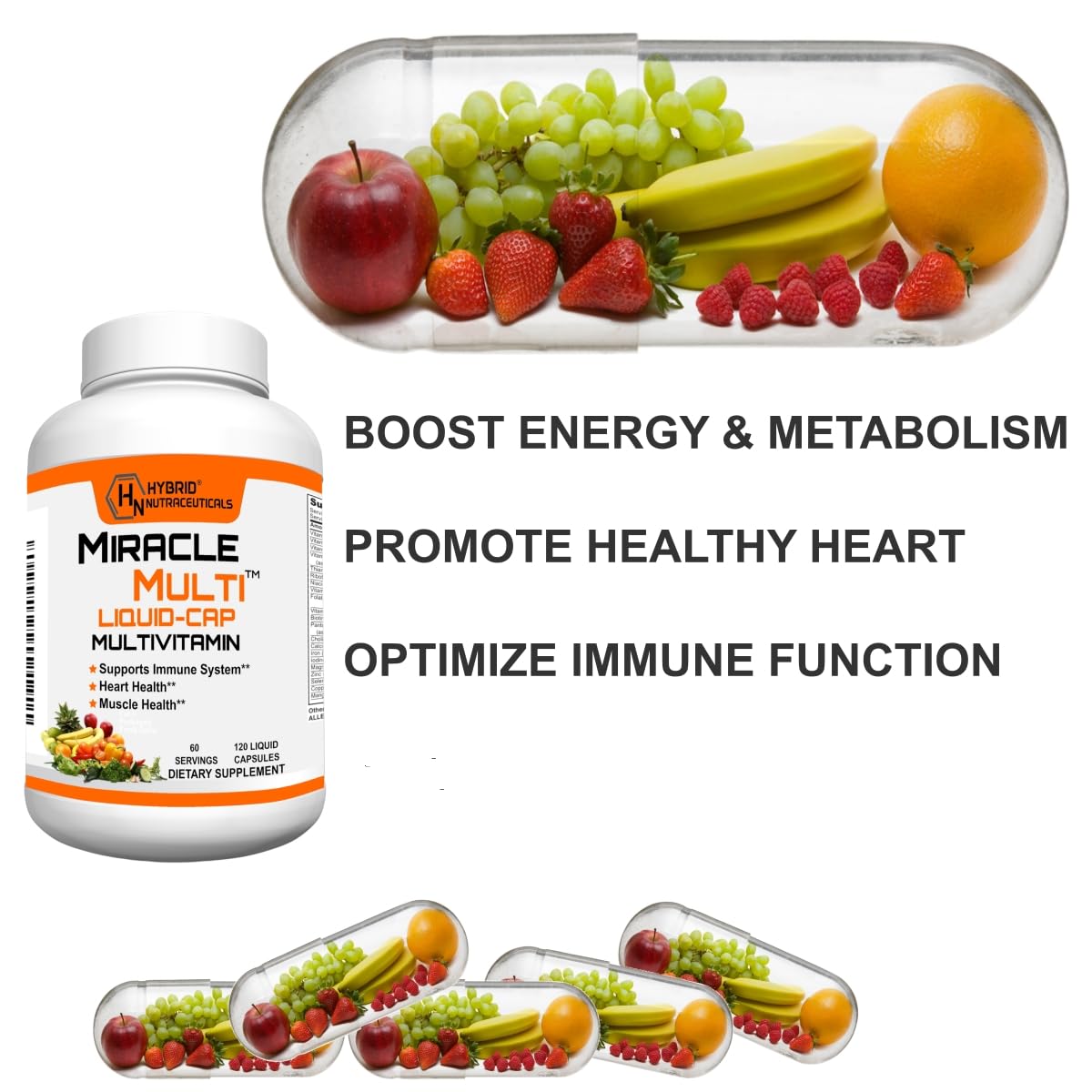 Close-up of MiracleMulti liquid capsules