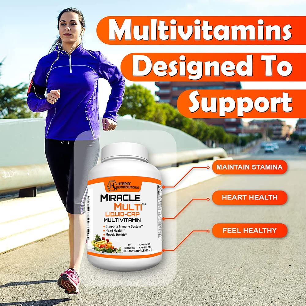 MiracleMulti bottle with 120 softgels side view