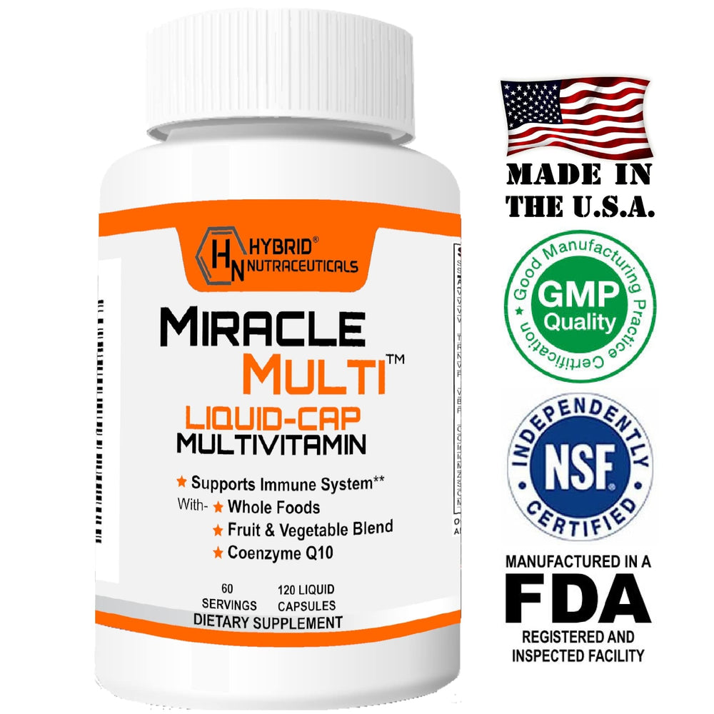 USA-made MiracleMulti bottle produced in an FDA-inspected facility