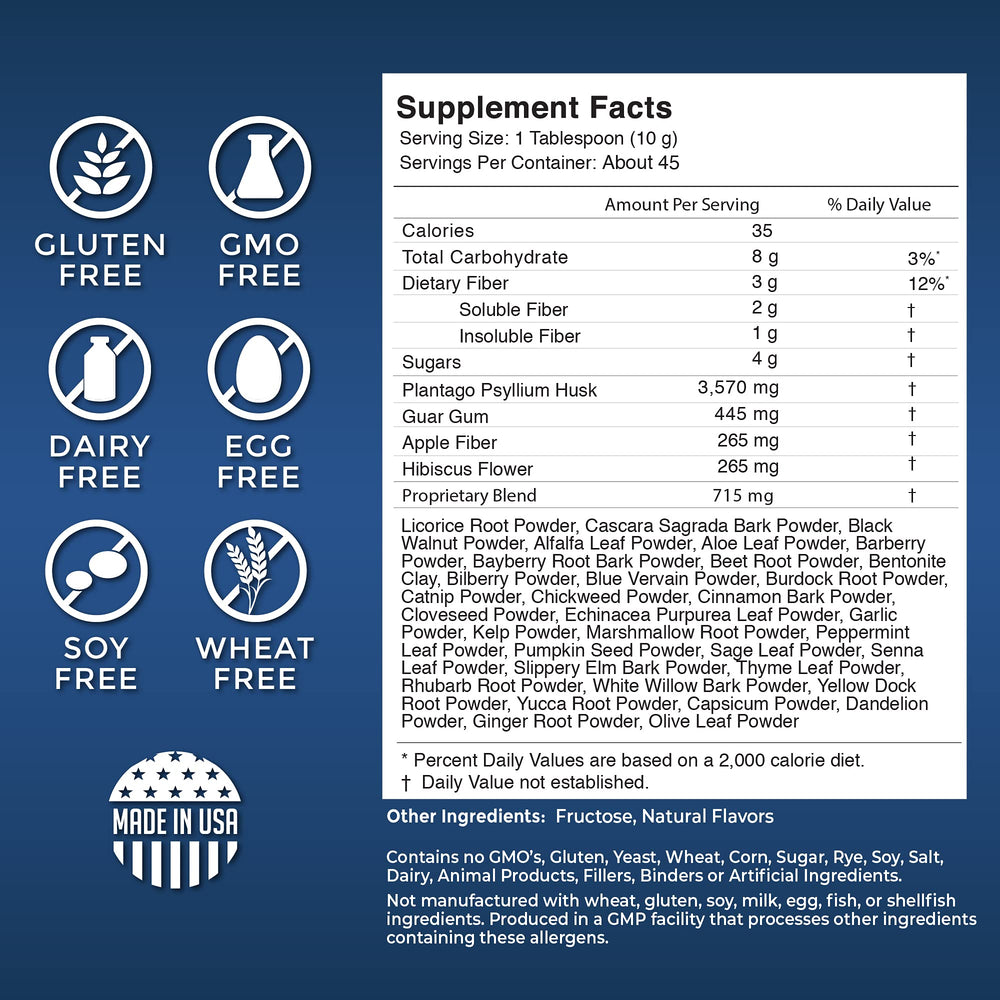 Miracles of Health Pura Cleanse ingredients bundle highlights 34 premium herbs and fiber