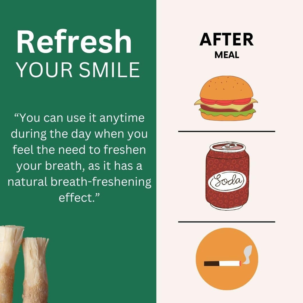 Miswak provides fresh breath and natural whitening