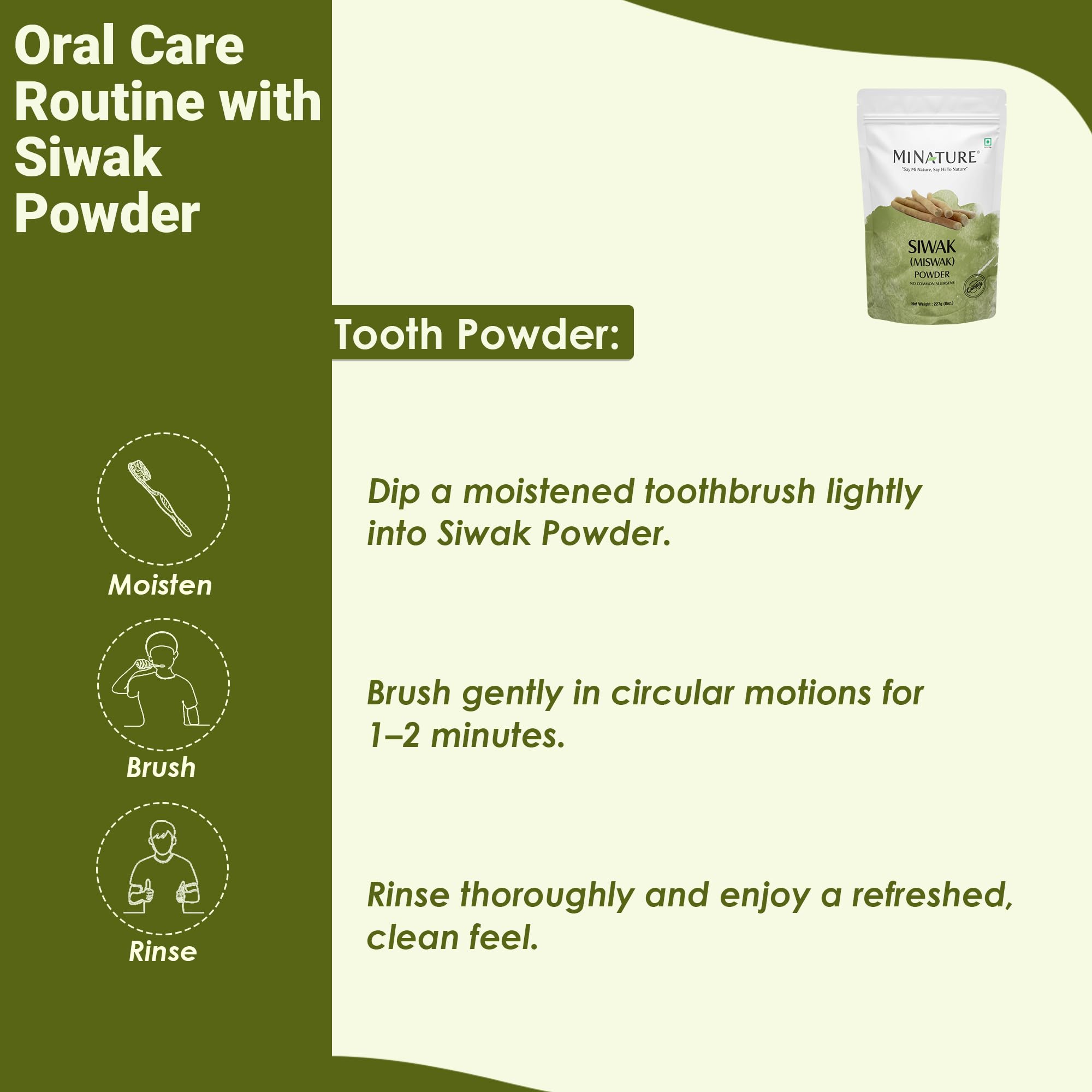 Mi Nature Miswak powder product shot