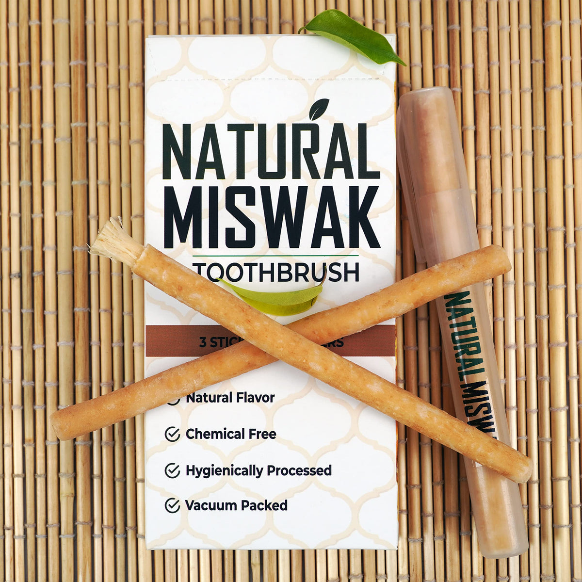 Miswak sticks for teeth acting as a natural toothbrush