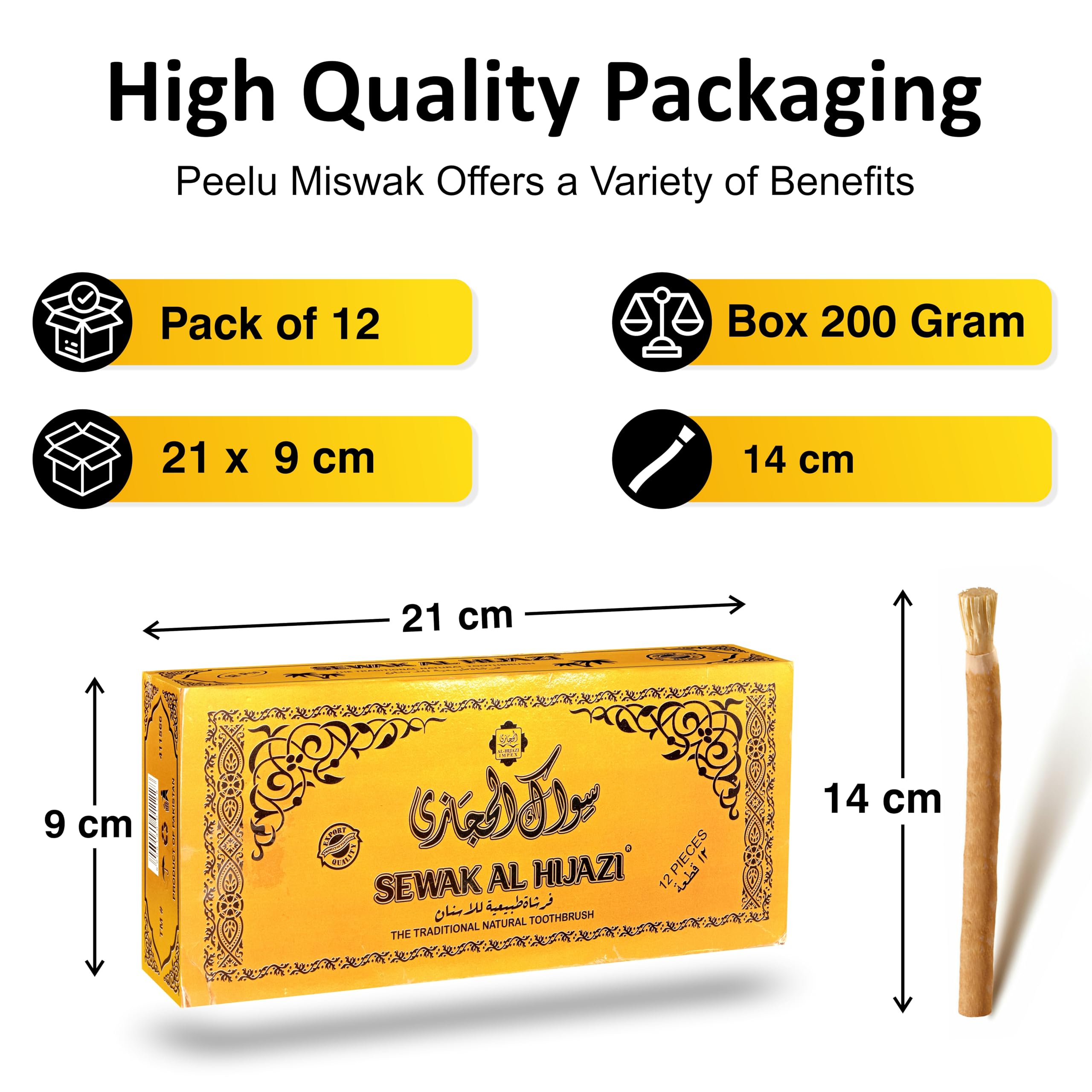 Miswak sticks with teeth whitening benefits visualization