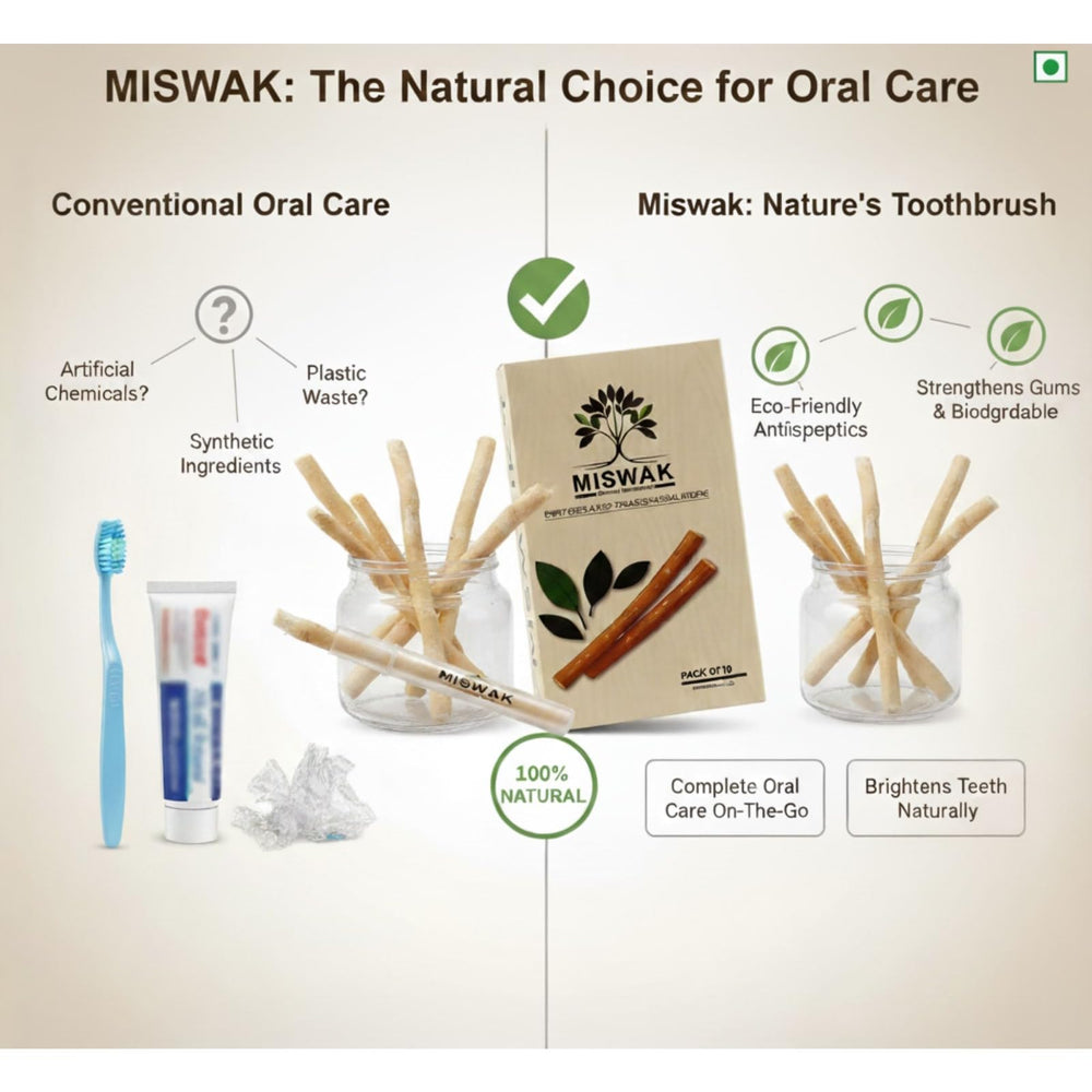 Miswak sticks for teeth whitening