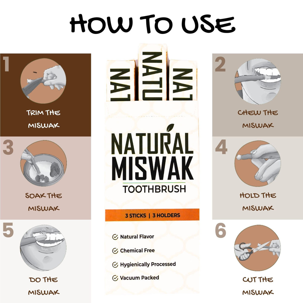 Miswak sticks whitening effect on teeth
