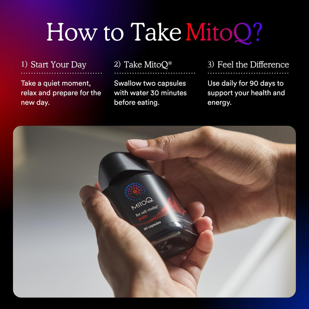 Healthy, active adult representing vitality and mobility with MitoQ Pure
