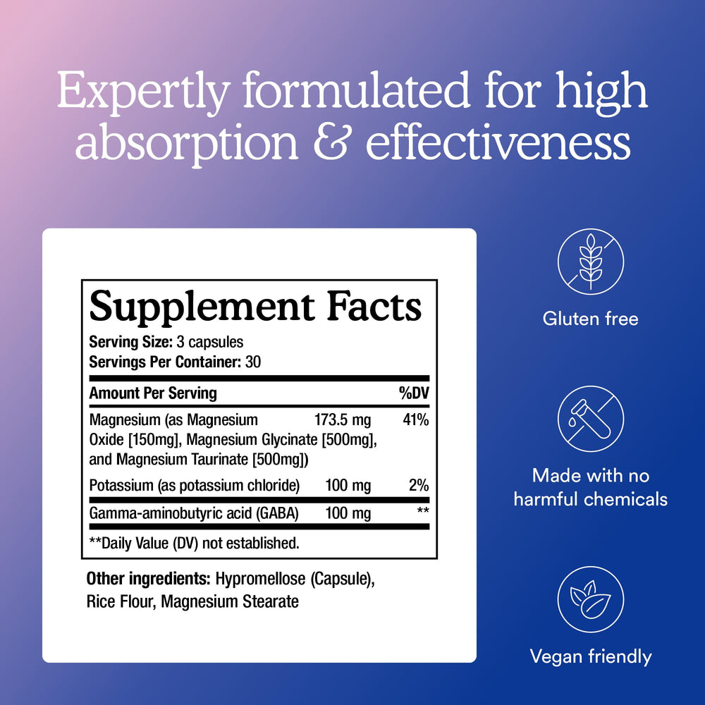 Graphic illustrating three magnesium forms for balance