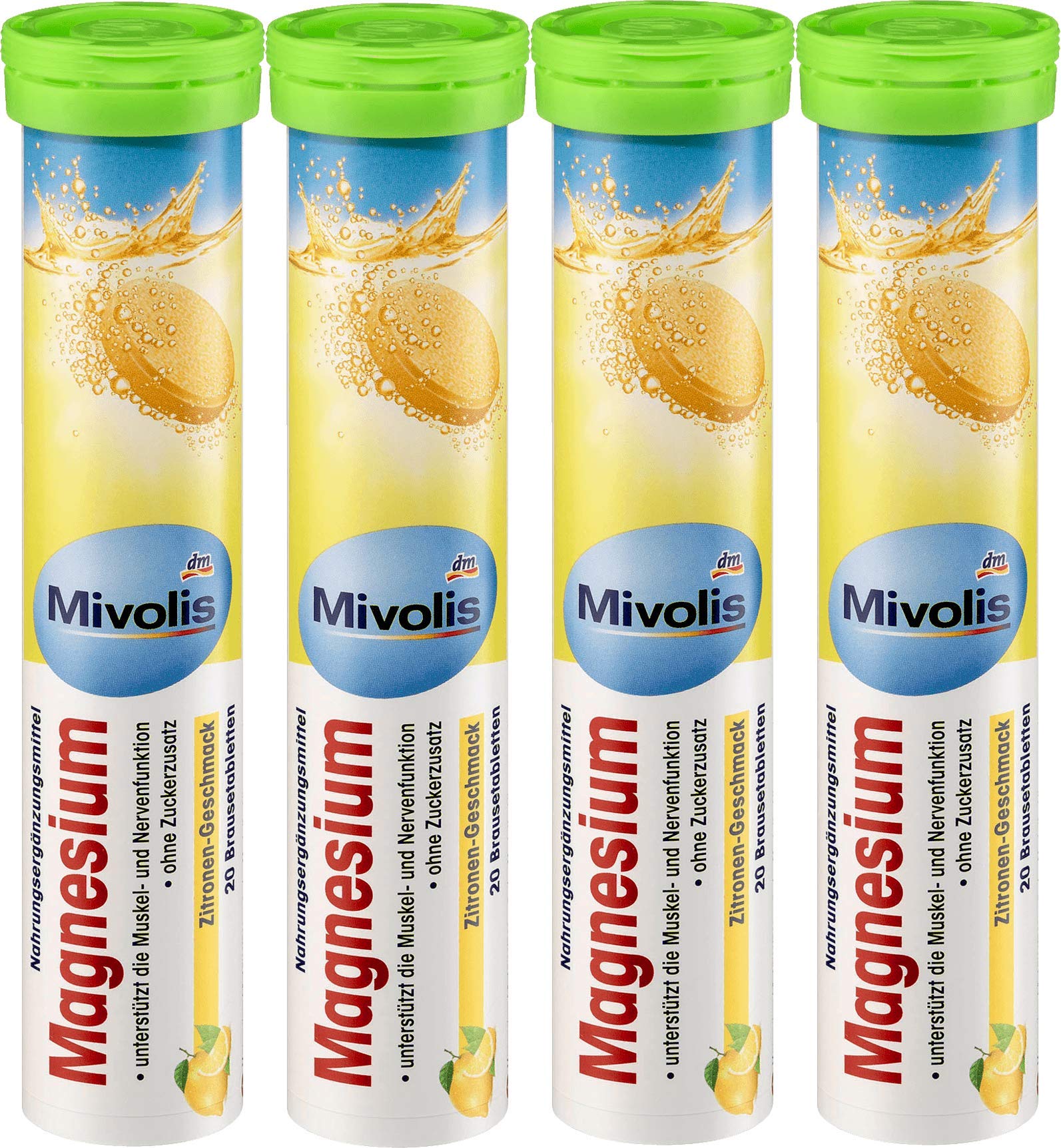 Mivolis Magnesium effervescent tablets lemon flavor 4x20 box