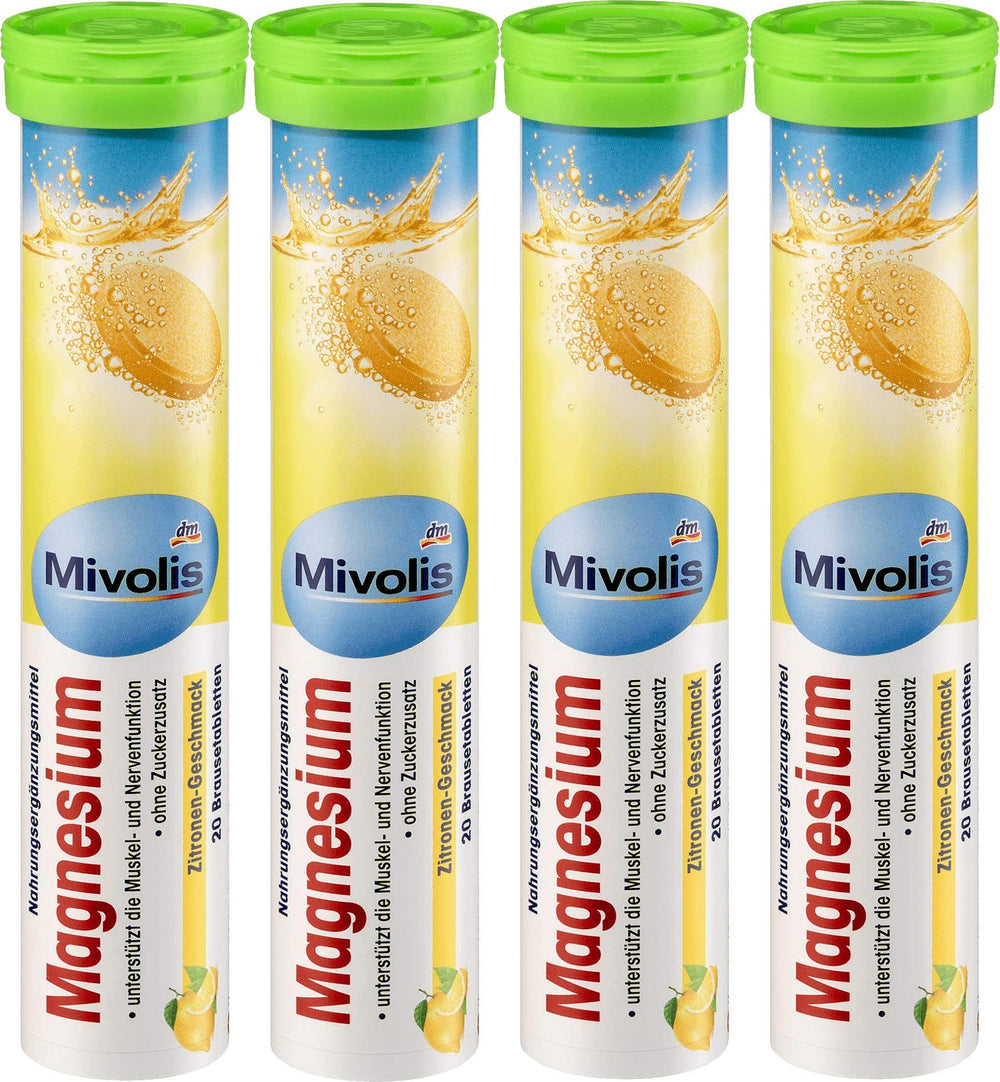Mivolis Magnesium effervescent tablets lemon flavor 4x20 box