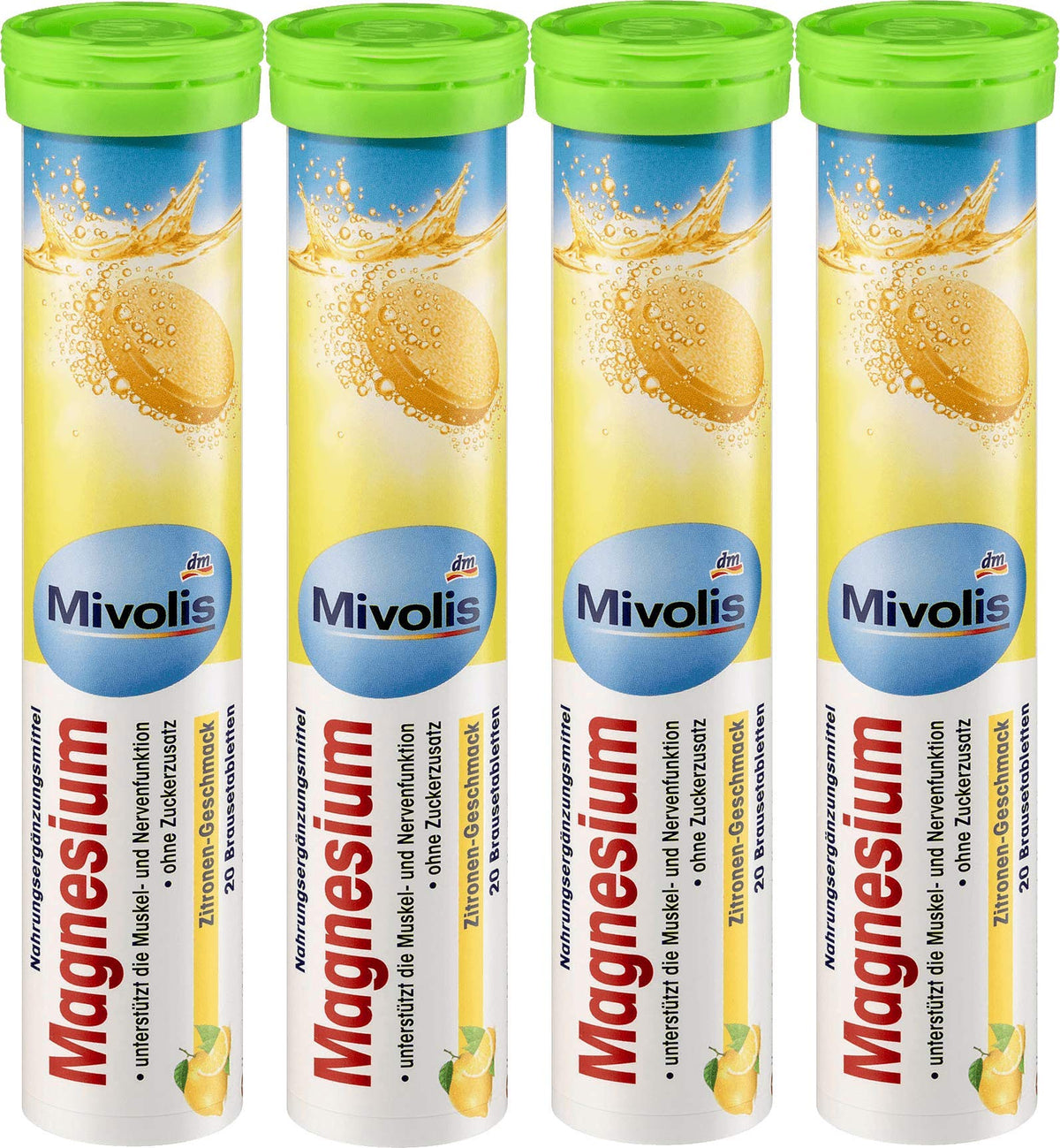 Mivolis Magnesium effervescent tablets lemon flavor 4x20 box