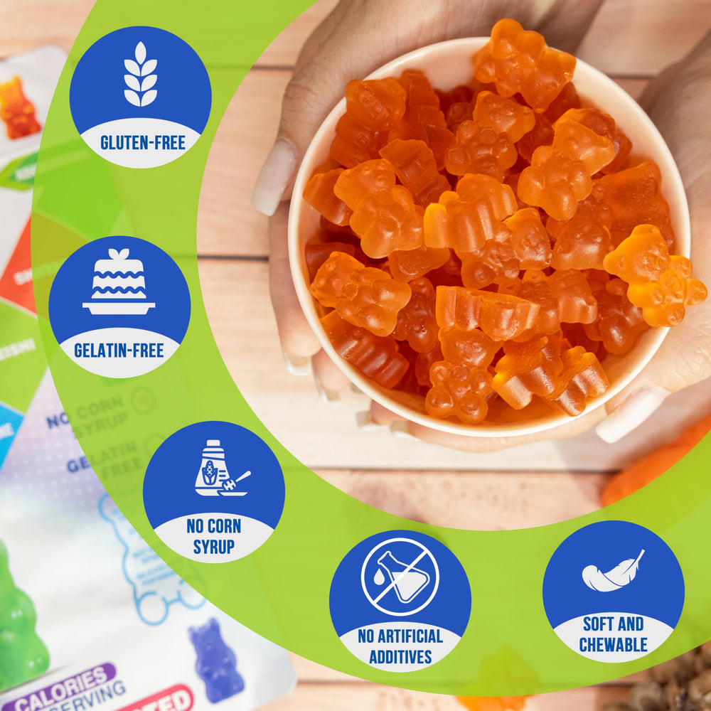 Mixed fruit flavor immunity-boosting gummies