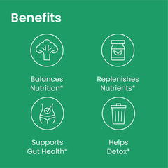 Bottle of MIXHERS Hergreens with digestive enzymes