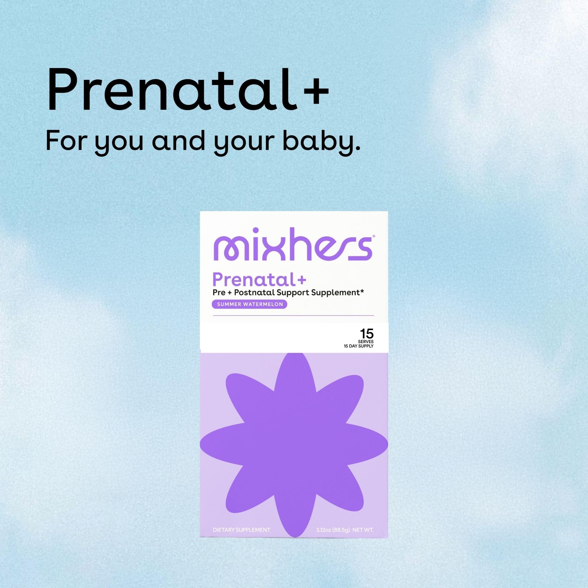 Nutrition facts for MIXHERS Prenatal+