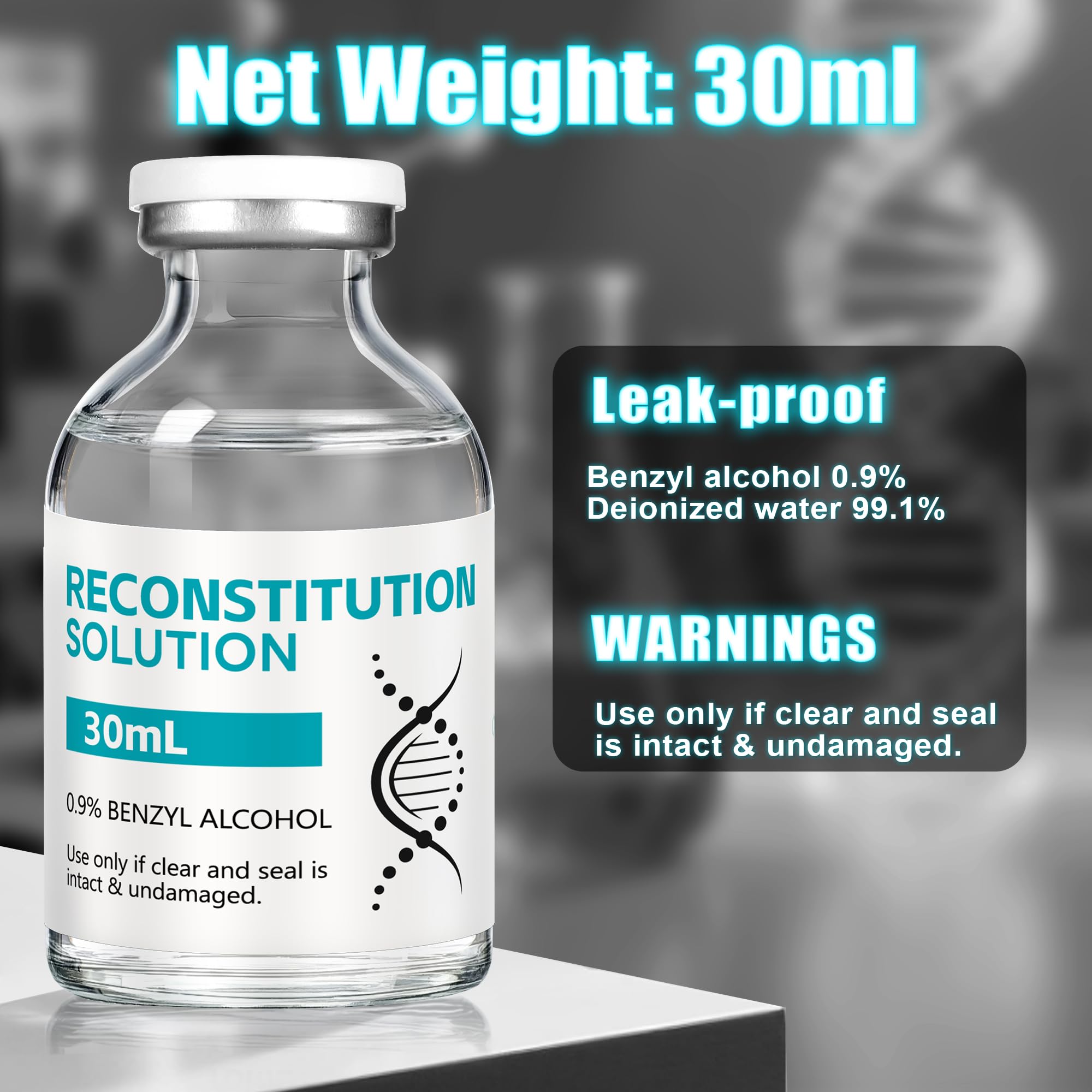 Protective packaging with 'For Research Use Only' labeling and batch documentation