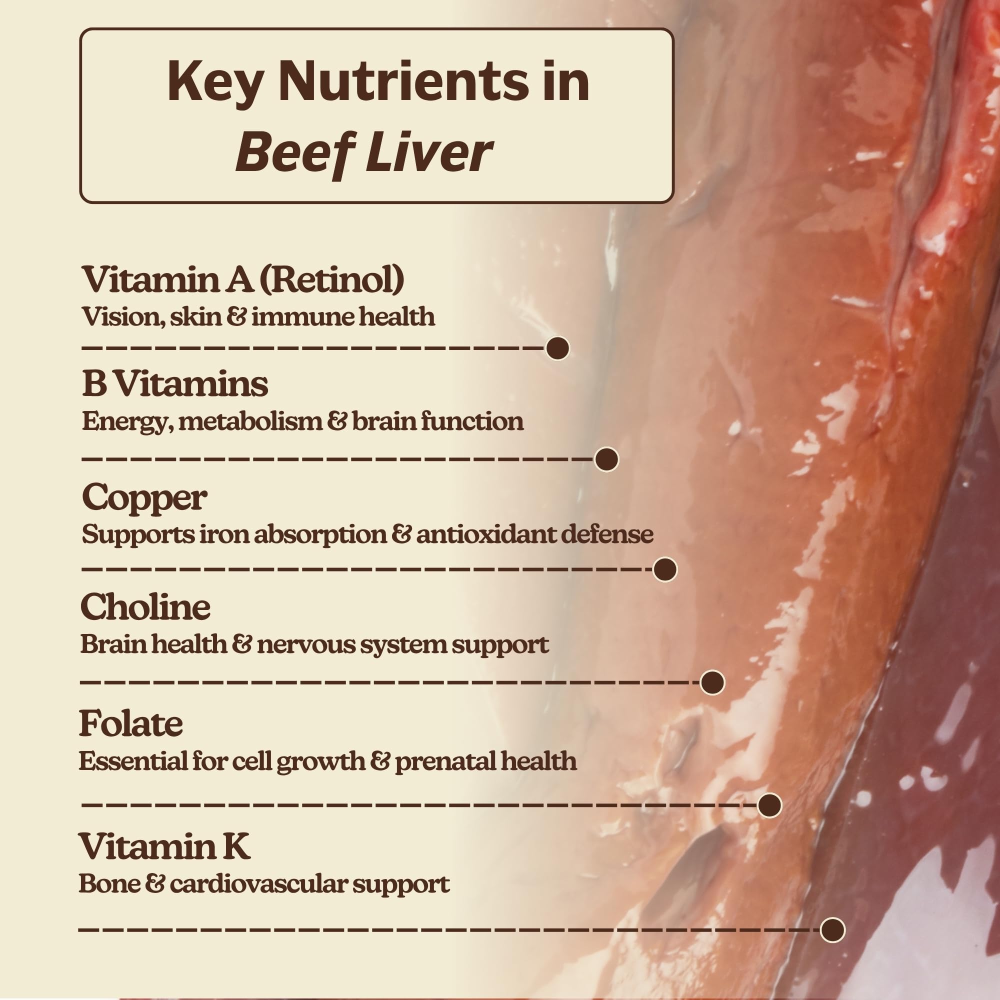 Beef liver dietary supplement collection image