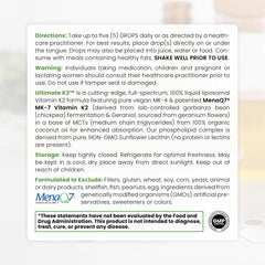 MK4 and MK7 liposomal Vitamin K2 formula