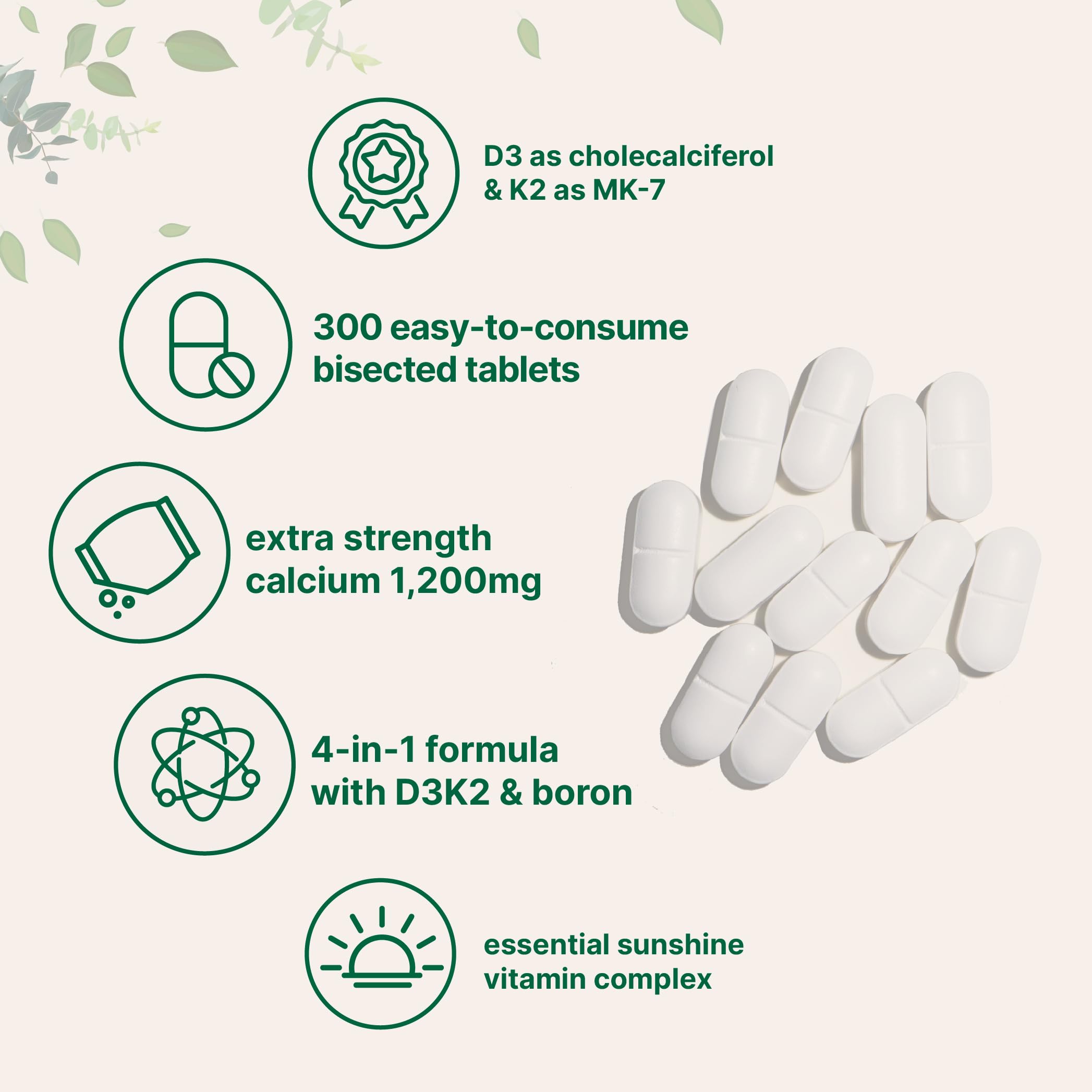MK7 Vitamin K2 with D3 supporting calcium absorption