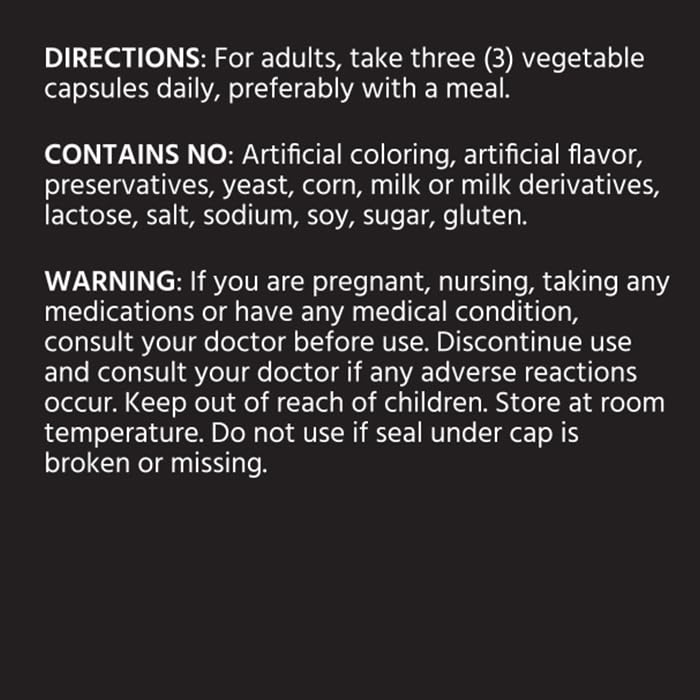 Enhanced absorption with 95% piperine from black pepper