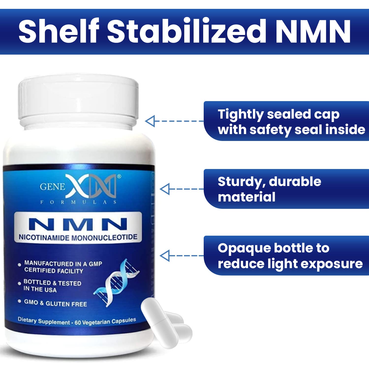 Graphic badge indicating 99% NMN purity