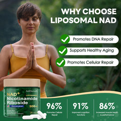 Close-up of NMN and resveratrol high-purity formula label