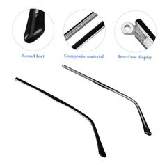 Close-up of Mobestech replacement temples in black