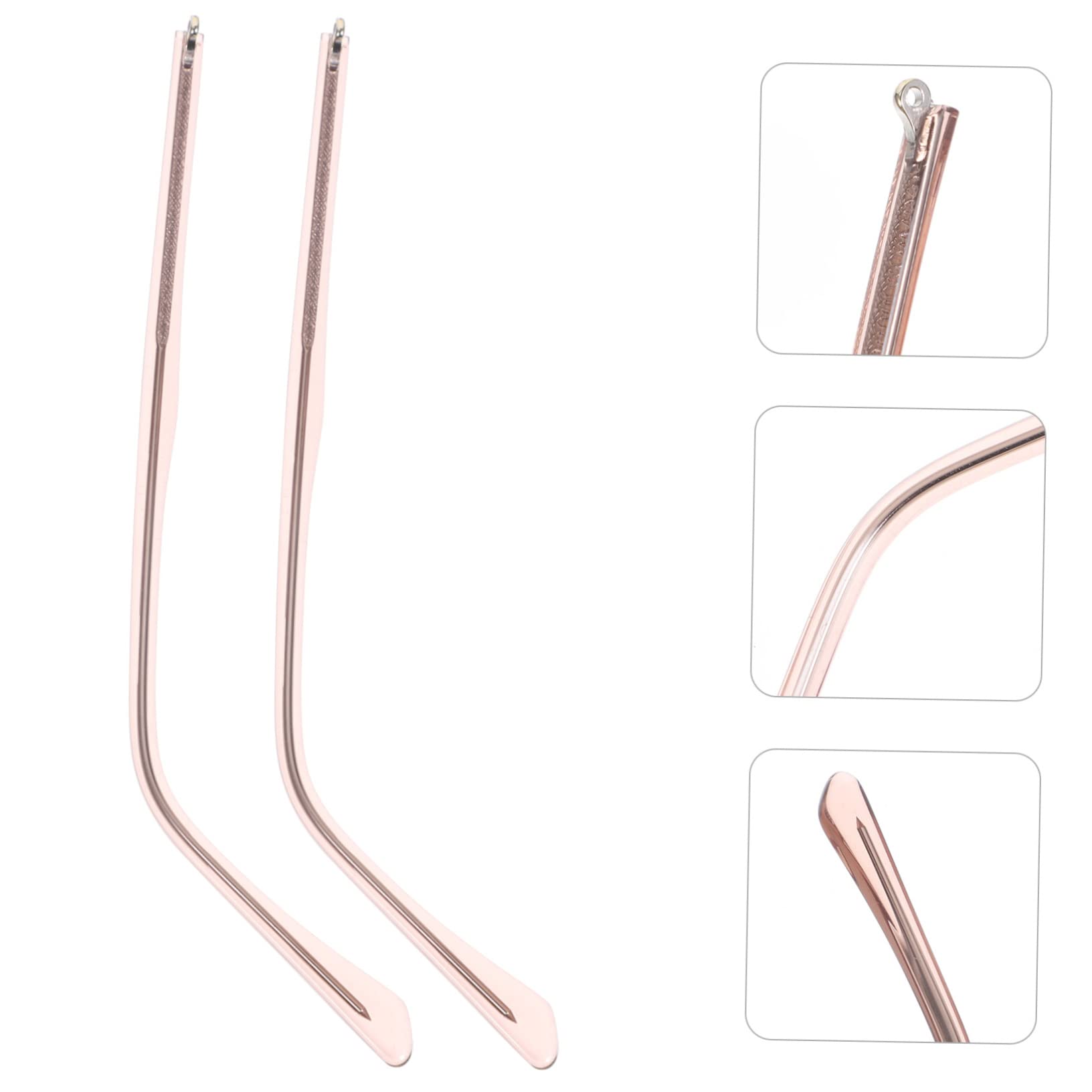 Rose gold temple tip detail for non-slip grip