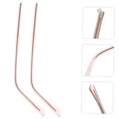 Rose gold temple tip detail for non-slip grip