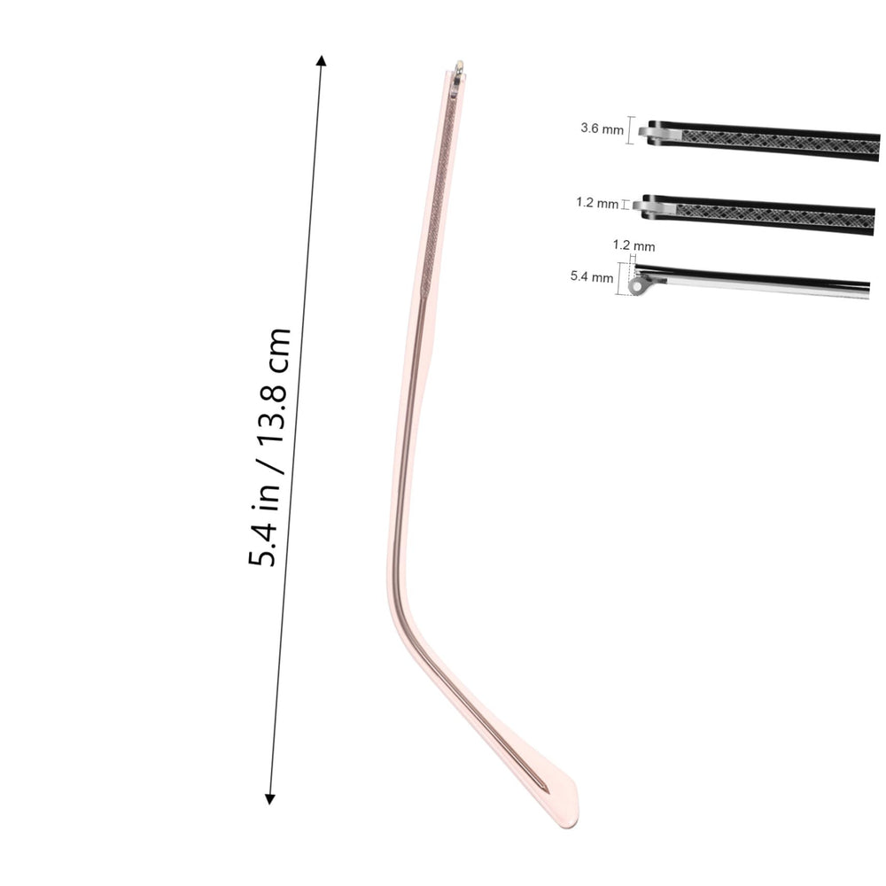 Fashion eyewear with rose gold temples on display