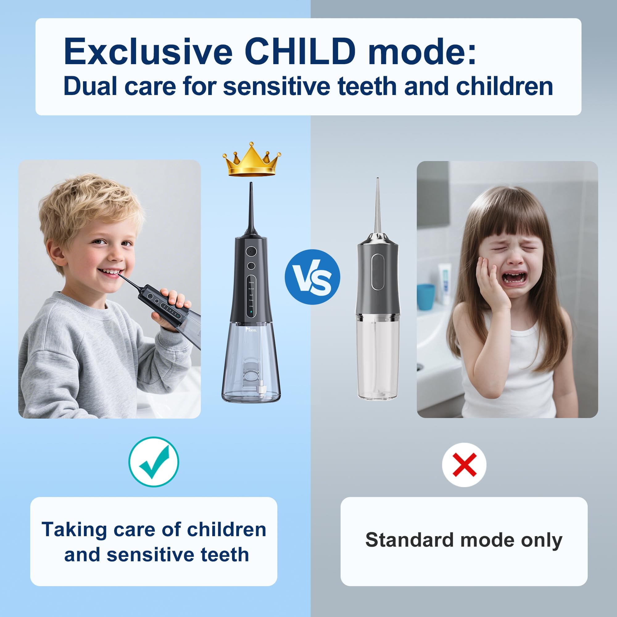 Six nozzles included for family use