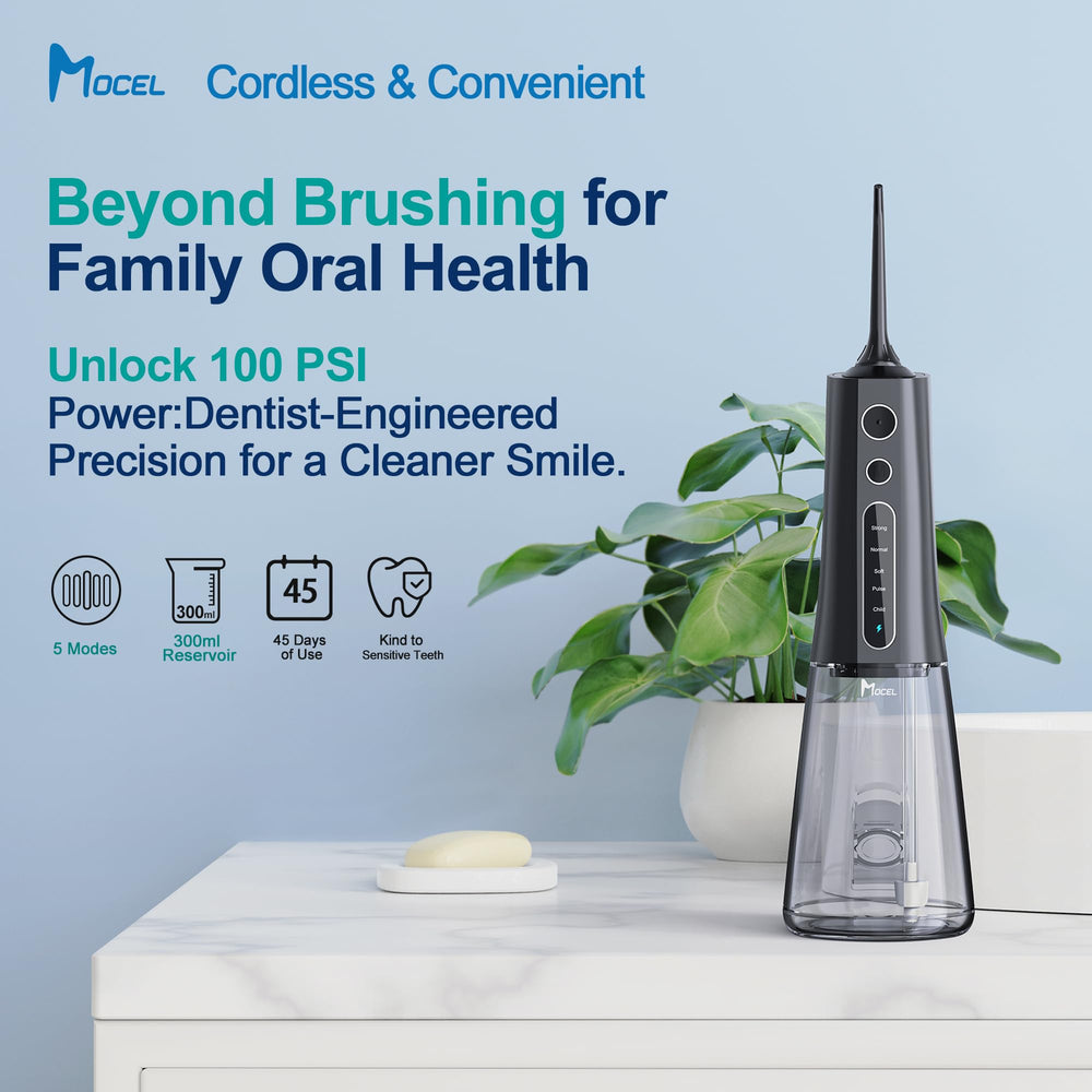 MOCEL flosser compact for travel and home use