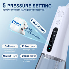 360-degree rotating nozzle on MOCEL flosser