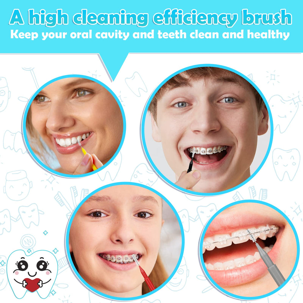 Modacraft interdental brush in Red color for braces and gaps