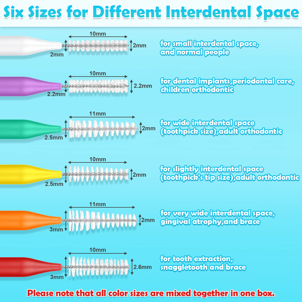 Braces-friendly interdental brushes for braces, crowns, bridges