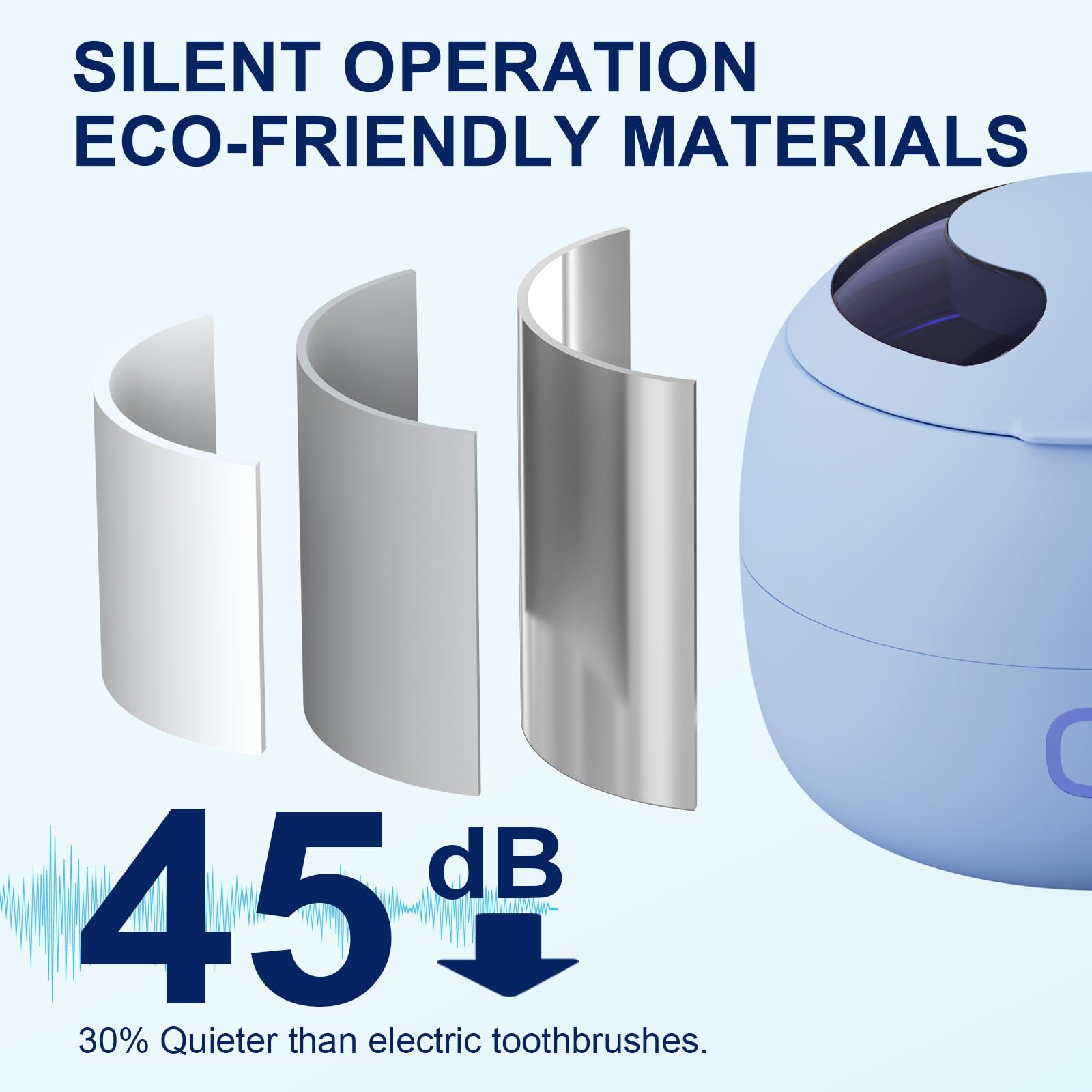 Device showing four cleaning modes for tailored cleaning