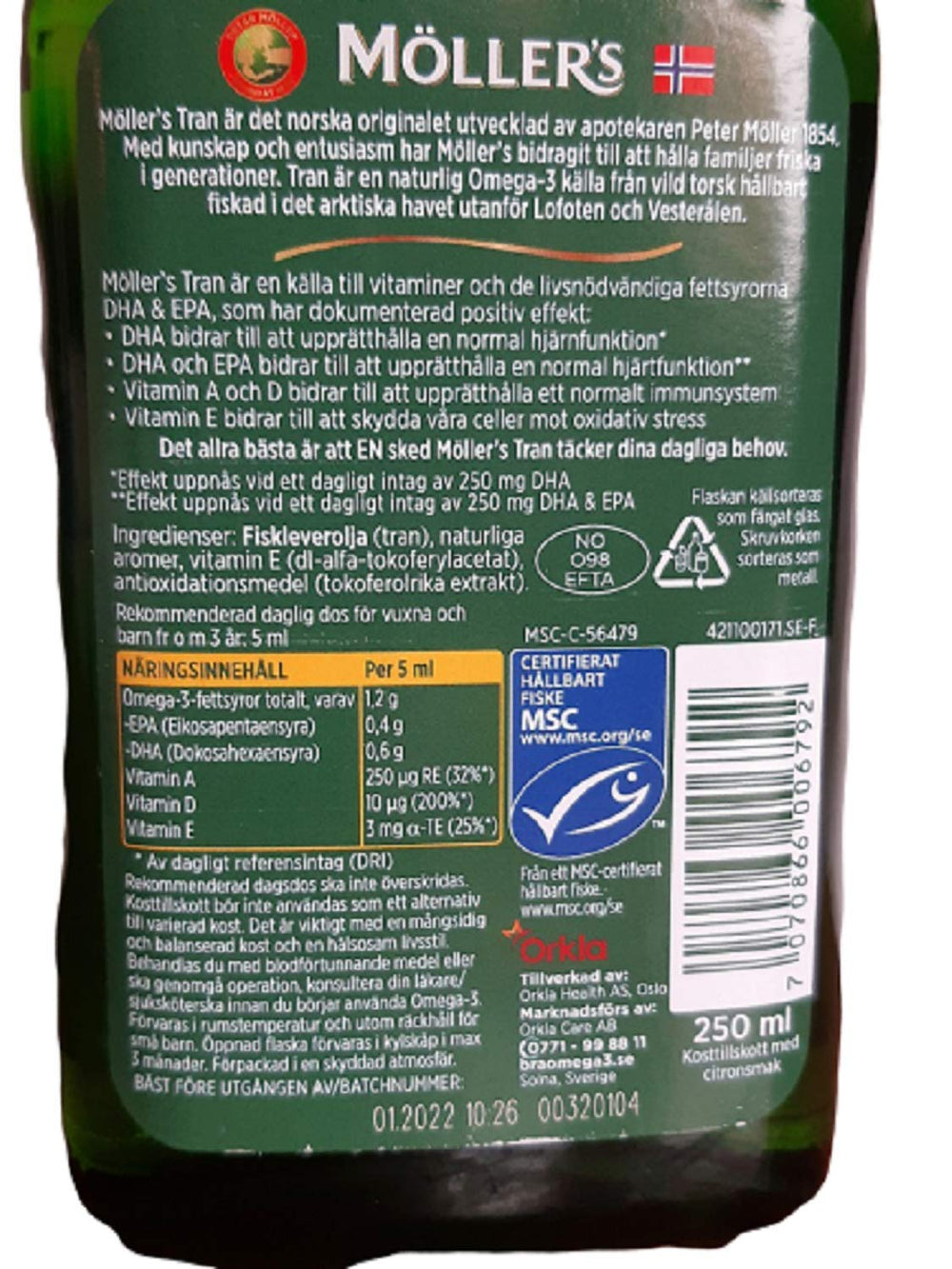 Nutritional highlights: Omega-3, DHA & EPA