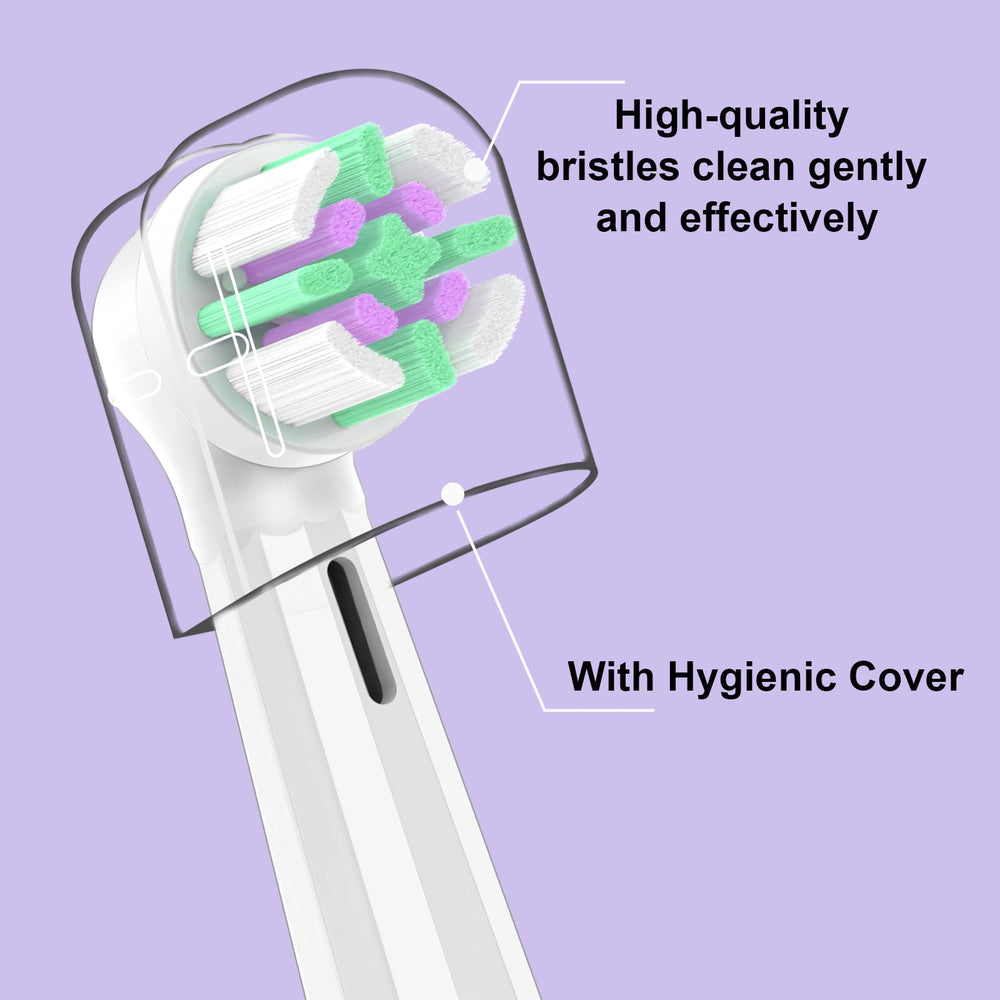 MOFELE IO replacement head shown beside Oral-B iO compatibility branding