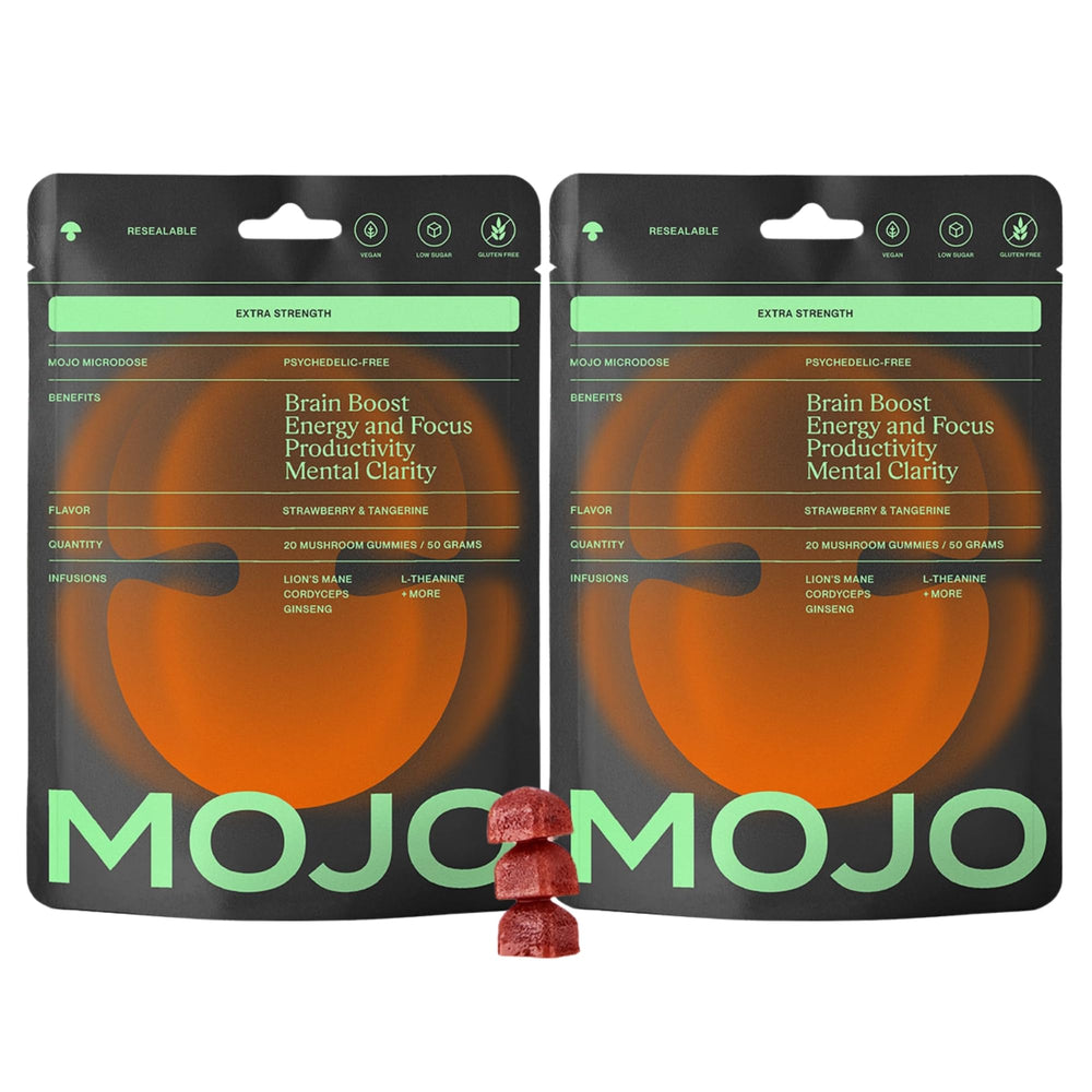 Mojo Focus Gummies bottle with label