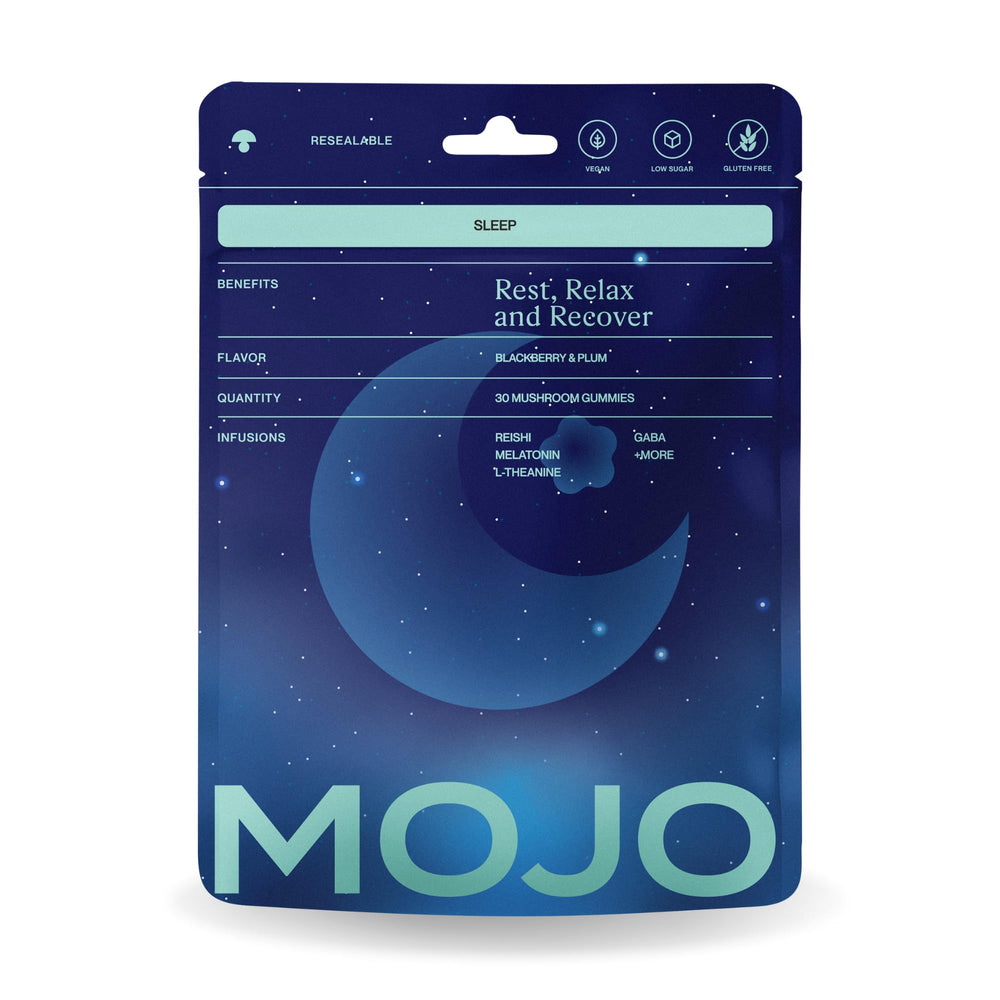 Mojo Sleep Gummies bottle and packaging