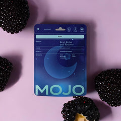 Mojo Sleep Gummies ingredients including magnesium GABA reishi L-Theanine melatonin