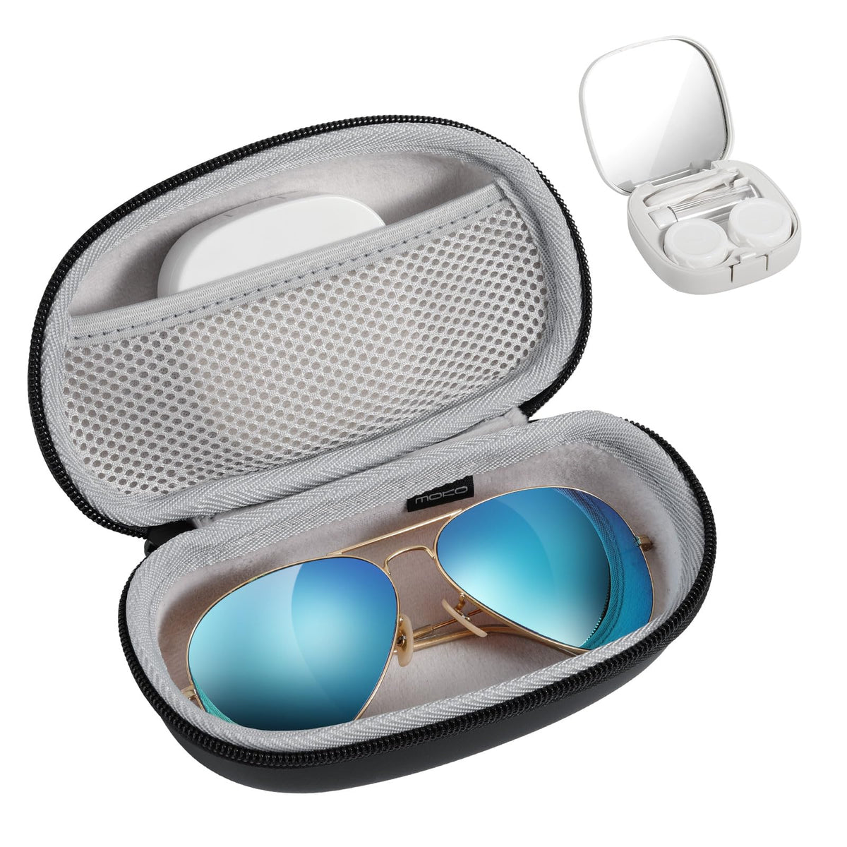 MoKo 2-in-1 glasses and contact lens case exterior