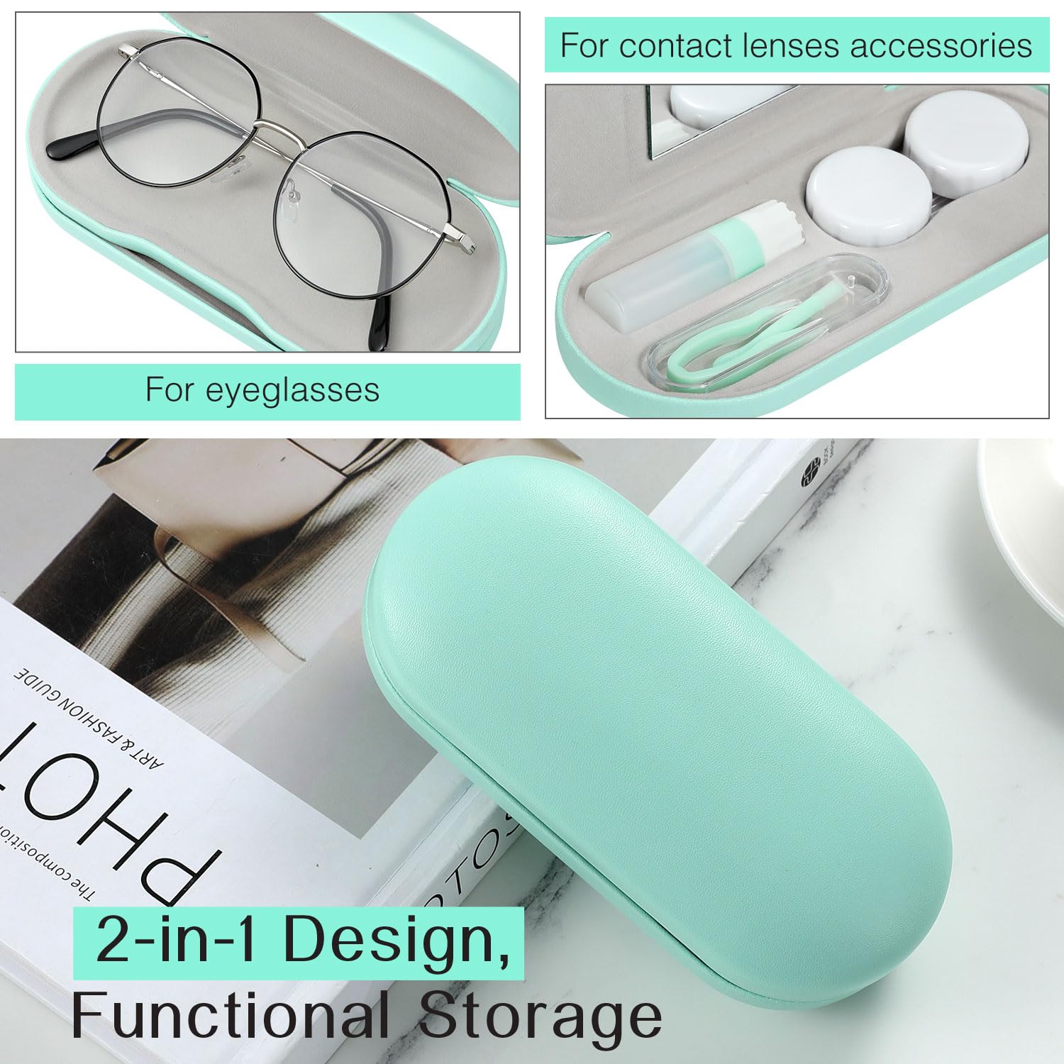Soft-lined interior protecting eyewear inside the MoKo case