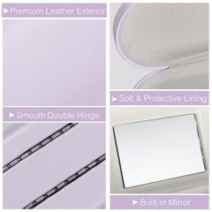2-in-1 design with separate sides for eyewear and contact lenses